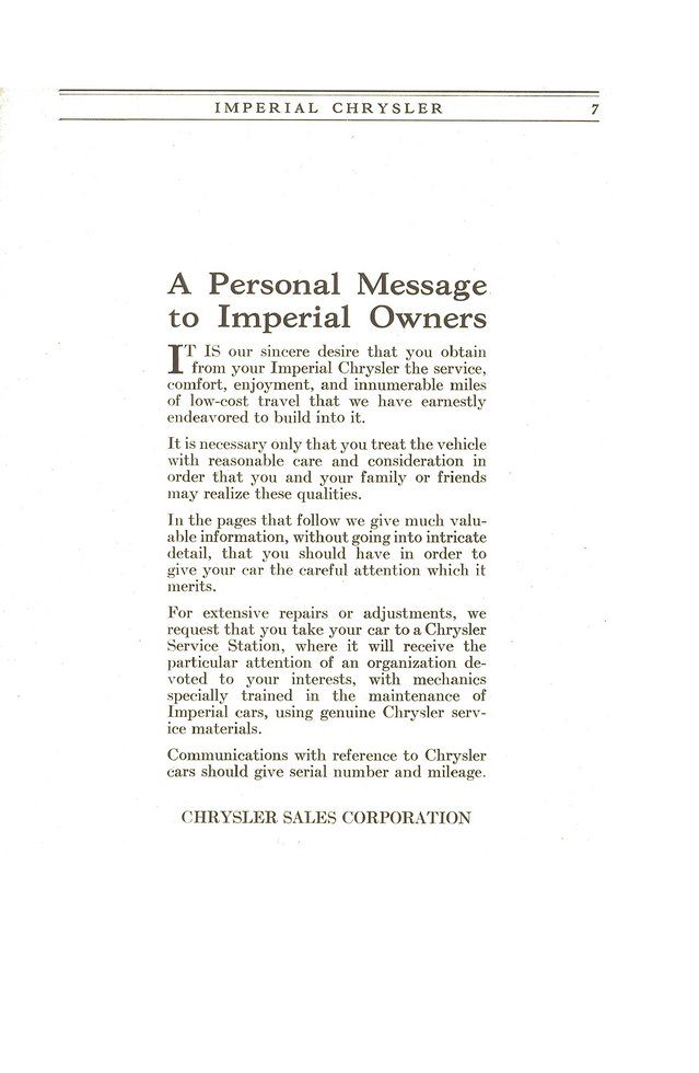 1929 Chrysler Imperial Instruction Book Page 32